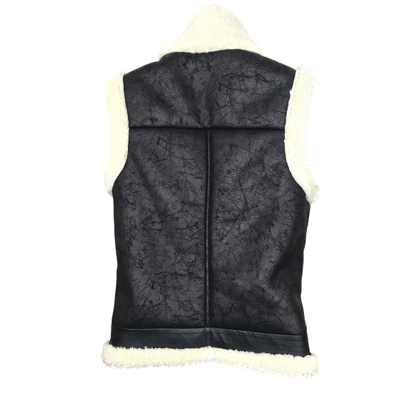 Joie Faux Shearling Lamb Leather Vest Size XS - Picture 6 of 8